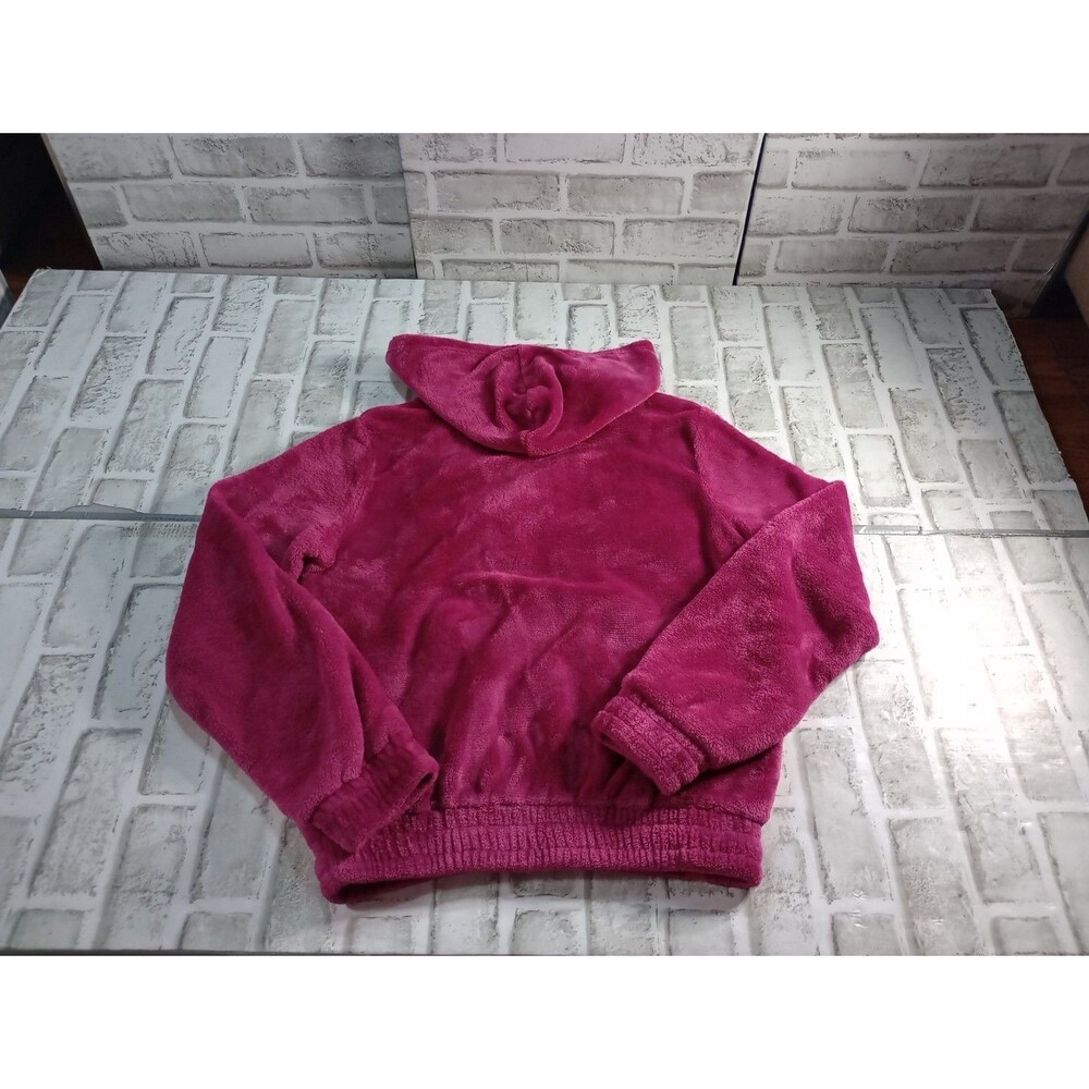 New Balance Kids Girls Pink Sherpa Hoodie Fuzzy Pullover Size Sz L (14/16) - Picture 2 of 11